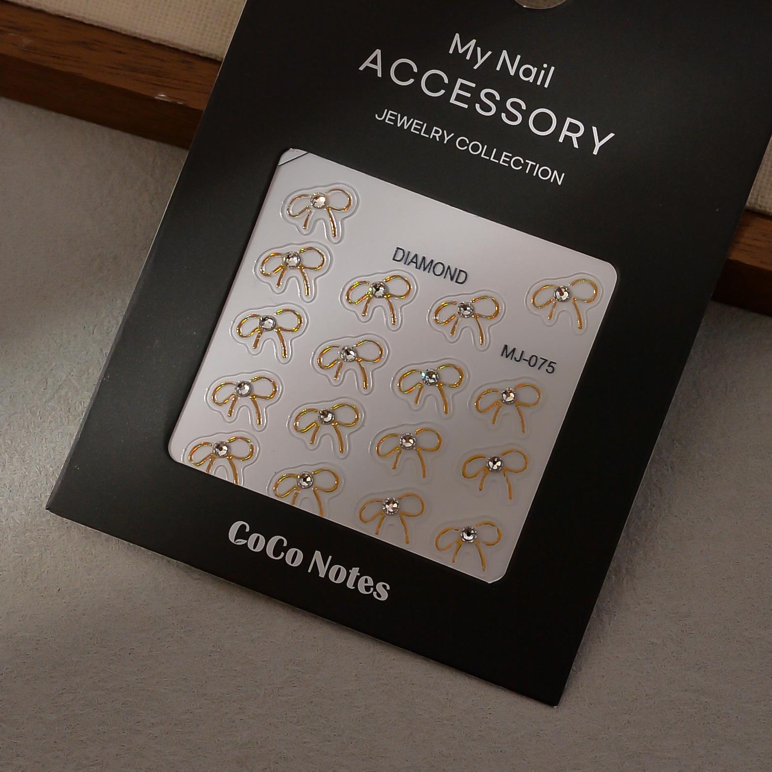 

K9 Diamond Bow Nail Stickers: Exquisite, Waterproof, Adhesive, and Perfect for DIY Nail Art.