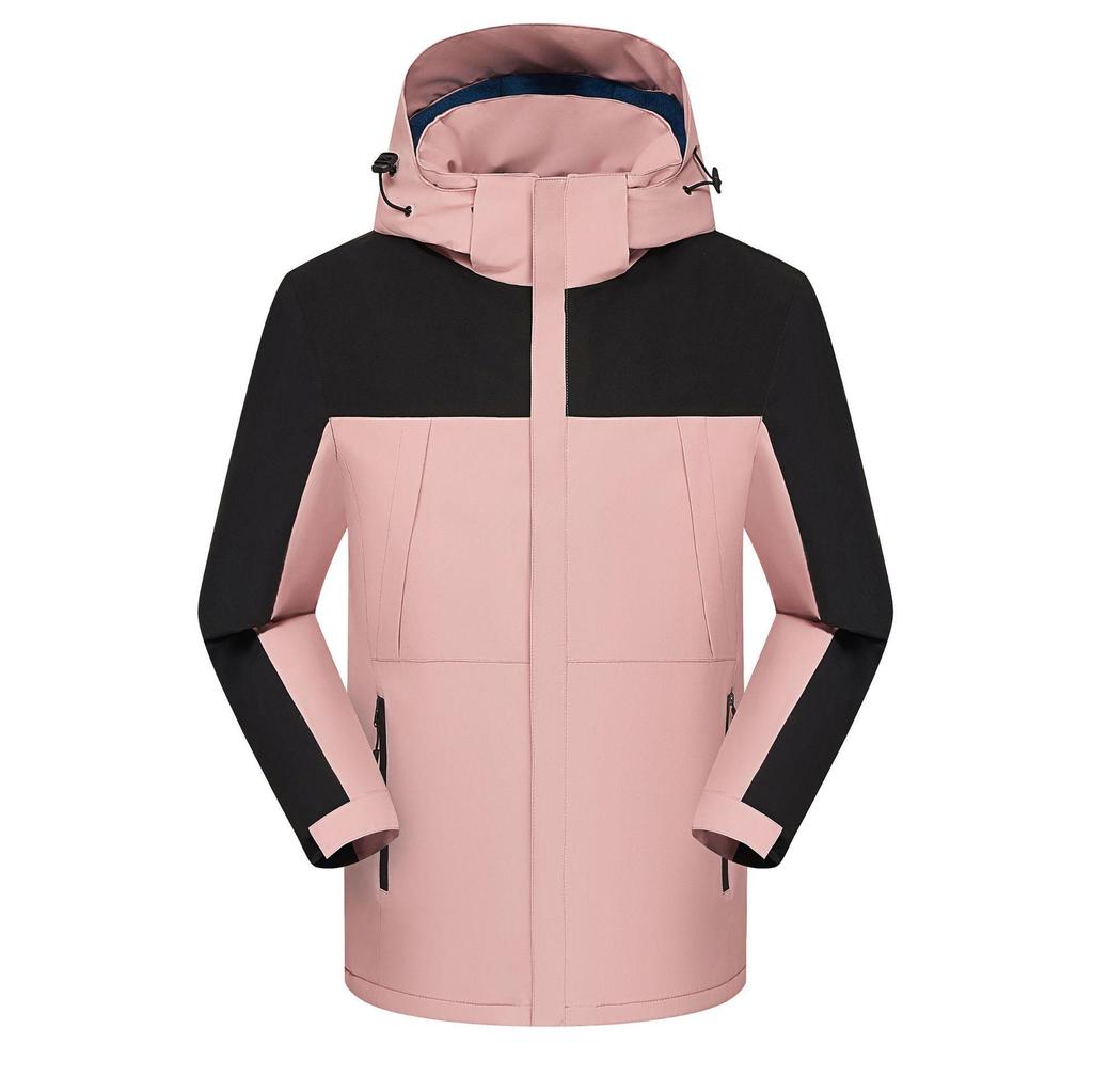 Personalized Windproof 3-in-1 Jacket: Solid Color, Custom Logo, Unisex Design, Thick Workwear