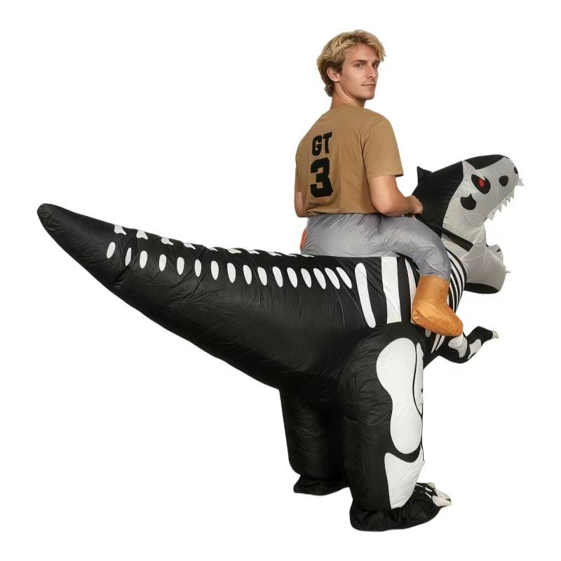 Red-Eyed Ribs Tyrannosaurus Rex Inflatable Suit Halloween Annual Meeting Stage Funny Performance Inflatable Suit