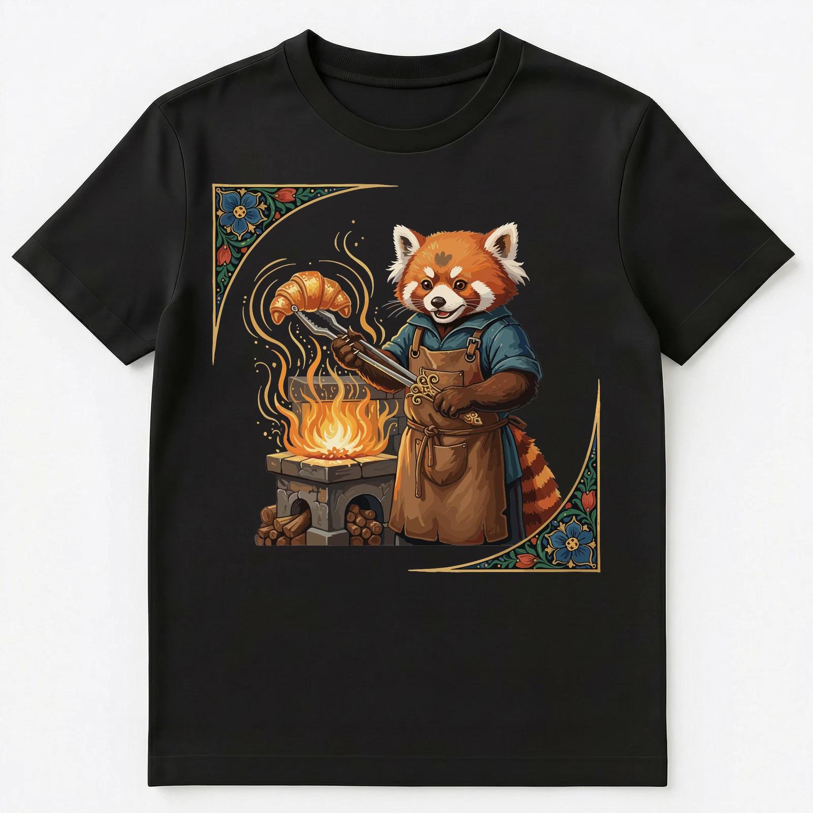 Red Panda Enthusiast Croissant Blacksmith Baker Unisex T-Shirt 2XL