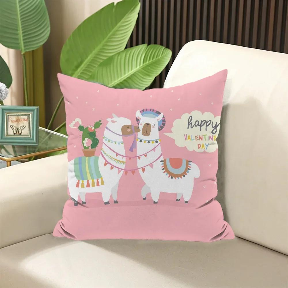 Alpaka Kissenbezug Kissenbezüge  ×  Gefüllte Kissen Dekokissen für Sofa Bezüge × Elegantes Zimmer Schlafen Heimtextilien