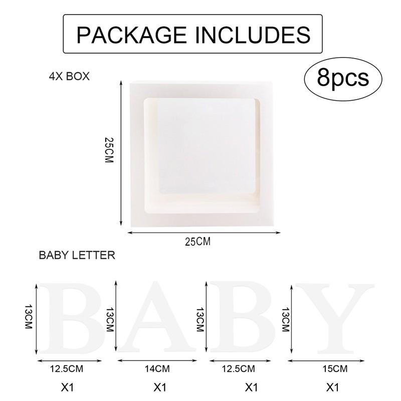 25cm ONE Letter Balloon Box 1 One Year Old Birthday Decor 1st Birthday Party Decoration Kids Boy Girl Baby Shower Balloon Box