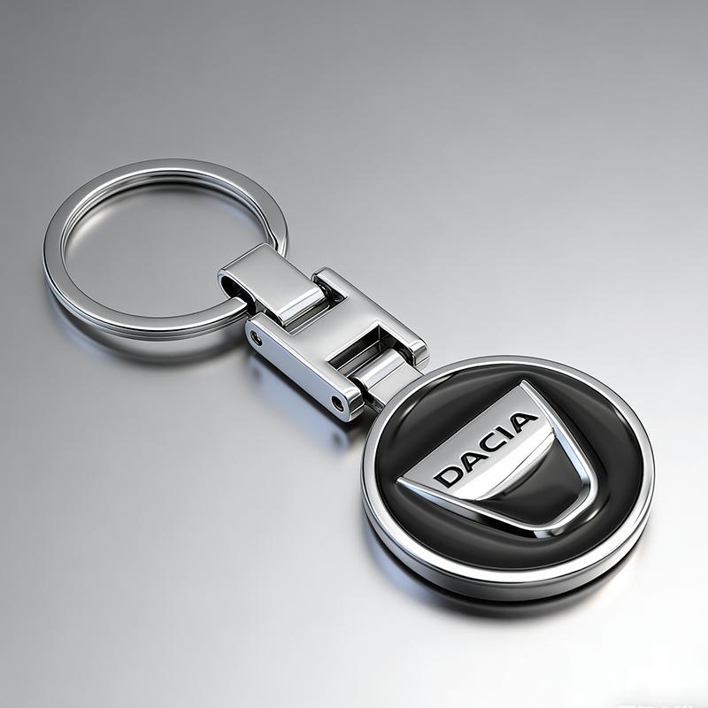 

1Pcs 3D Metal Car Keychain Car Emblem Key Rings Accessories For Dacia Duster Sandero Bigster Dokker Jogger Logan Stepway Lodgy чорний