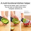 Avocado Kiwi Slicer with Corer Stainless Steel Fruit Cutter for Guacamole Salad Effortless Pitting Slicing Dishwasher Safe Essential Kitchen Tool