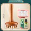 Sandalwood Air-Cushion Meridian Massage Brush for Abdominal and Liver Stimulation
