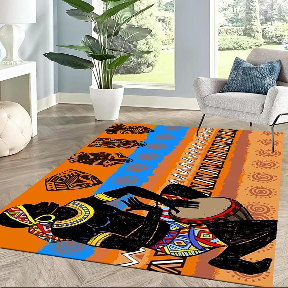 African Dance Celebration Floor Mats for Living Room, Bedroom and Room Decoration Are Suitable for Gifts.