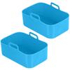 Air Fryer Silicone Tray Rectangle Oven Baking Tray Basket Reusable Liner Insert Dish For Ninja Foodi fryer Pan Accessories