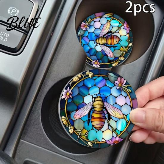 Car Interior Accessories 2PCS Silicone Coaster Heat Resistant Non-Slip Cup Holder