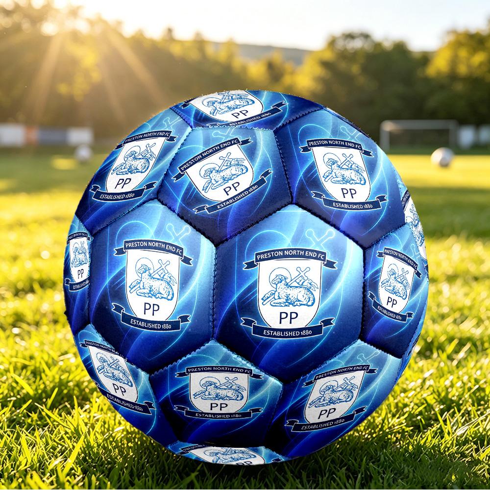 Preston North End FootballPrinted Size 5 Soccer B Football, Anti Slip Adult Match Football Souvenir for Football Fans