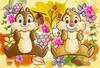 Epoch Disney Chip and Dale 70-Piece Jigsaw Puzzle Hungry Face 10×14.7cm with Adhesive Spatula and Decoration Parts 70-030