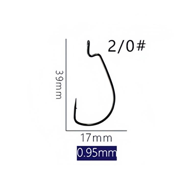 SASAME Wide Belly Crank Hook 1-ROC for Texas Rigging, Freshwater and Saltwater Thin Rod Fishing