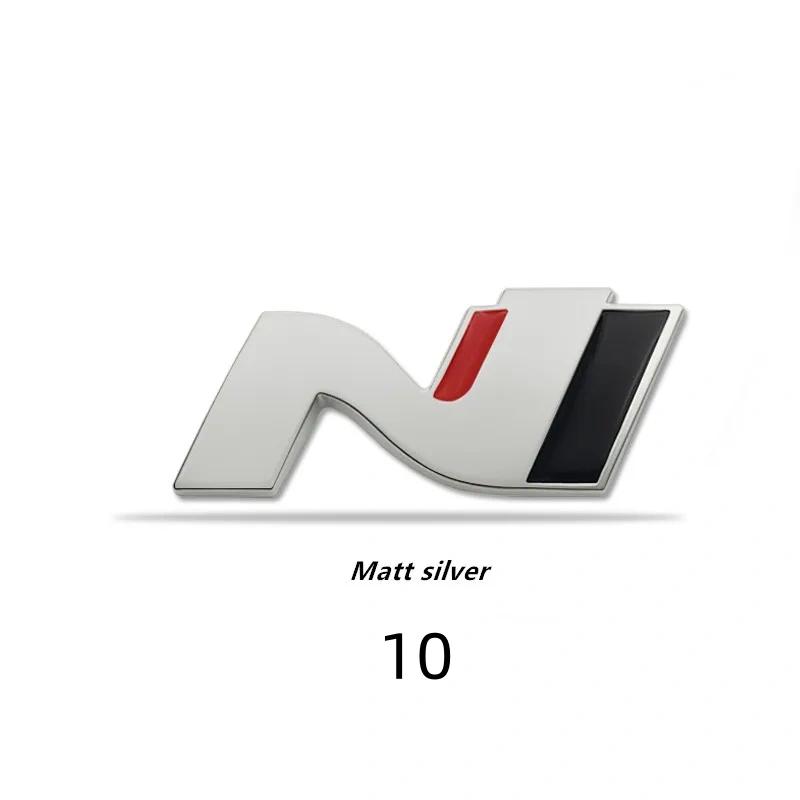 3D Metall N Line Logo Emblem Aufkleber Kühlergrill Seitenkotflügel Heckklappe Abzeichen Aufkleber für i20 i30 Kona Elantra Tucson N Line Zubehör