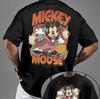 2025 Disney Halloween Mickey Mouse and Ghost Pattern Men's T-Shirt Pumpkin and Bat Design Ghost 100% Pure Cotton Printed T-shirt