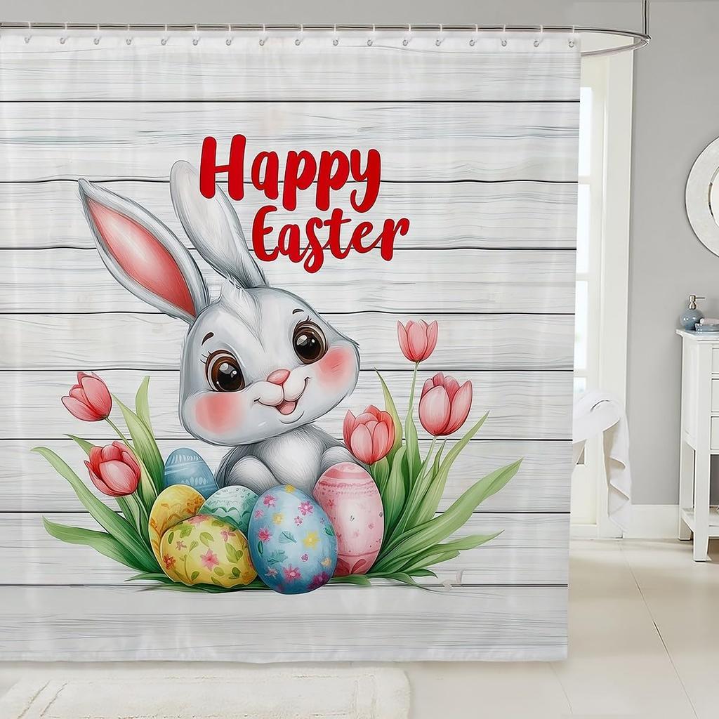 Cute Cats Shower Curtain for Kids Girls Teens Blue Floral Green Leaves Bathroom Accessories Home Garden Pets Animals Rustic Bath