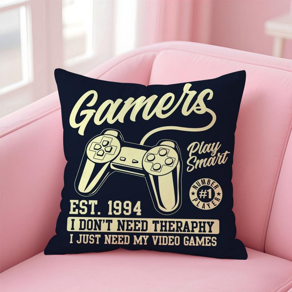Colorful Graffiti Game Gamepad Cushion Cover Comfortable Reversible Pillow Cover Ideal for Car Sofa Bedroom & Beyond