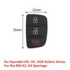 Car Replacement 3 Button Remote Key Fob Case Rubber Pad for Hyundai I10 I20 I30 IX35 for Kia K2 K5 Rio Sportage Flip Key Parts