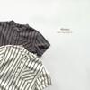 Trendy Kids' Summer Striped Shirt - Unisex Japanese Korean Style Short Sleeve Top