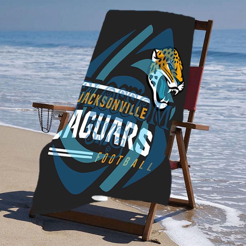 Beach Towel with Jacksonville Jaguars Logo Pattern - Soft,absorbent,machine Washable Lightweight&Modern,swimming,Travel Essentials