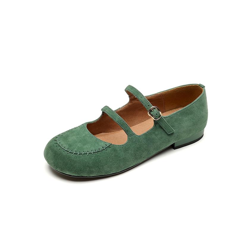 Fashion New Spring/summer Sheep Suede Woman Shoes Round Toe Low Heel Women Pumps Shoes for Women Fashion Mary Jane Shoes Chunky Heels
