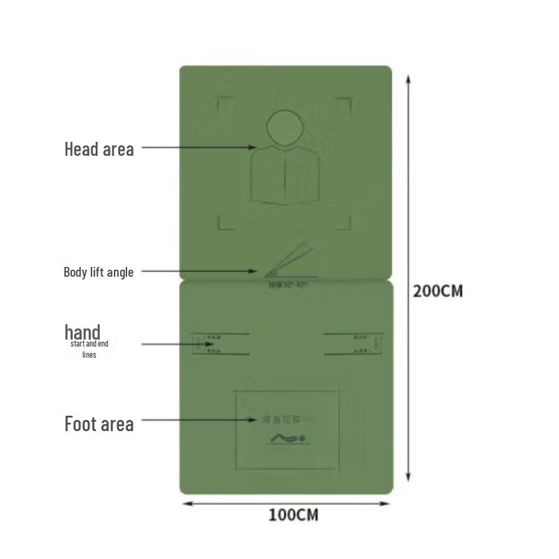 Thickened Foldable Anti-slip Oxford Cloth Training Mat 200cmx100cmx10cm