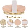 Natural Bristle Body Brush Exfoliating Dry Body Brushing Soft Bristles for Bath Home Use