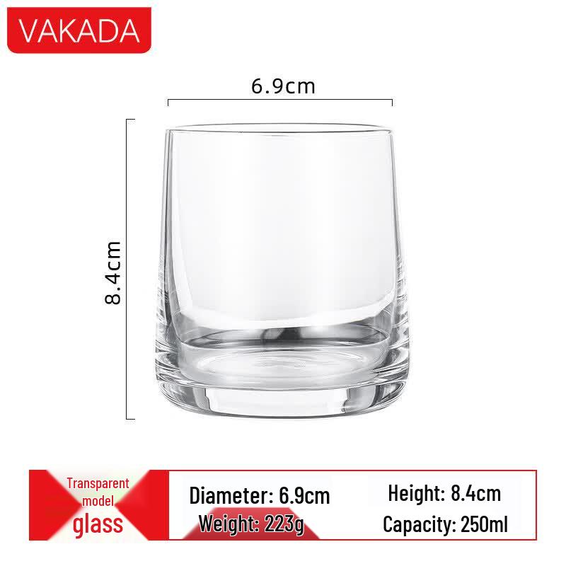 VAKADA Transparent Borosilicate Glass Cup