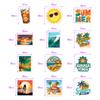 Summer Themed Stickers Cartoon DIY Vinyl Waterproof Decorative Decal Gift for Junk Journal Scrapbook Laptop Phone Bottle Luggage