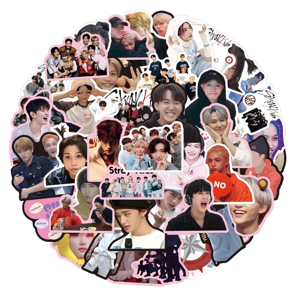 50-100 Korean Boy Group Stray Kids Waterproof Graffiti Decorative Stickers