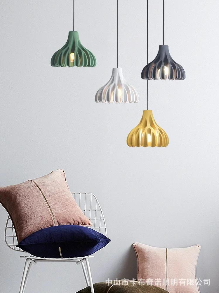 Nowoczesna Lampa Wisząca LED New Nordic Kreatywna Żywica Artystyczna Restauracja Bar Sypialnia Stolik Nocny Dekoracja Wnętrz