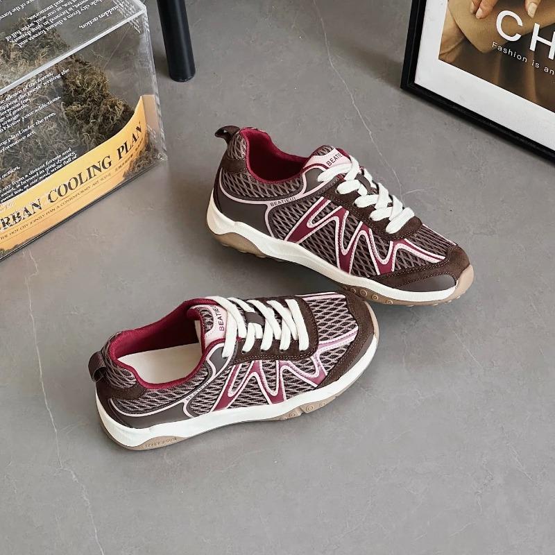 Fashion 2025 Women's Fashionable Casual Sport Shoes Breathable Mesh Version Autumn New Style Design Comfortable Rubber