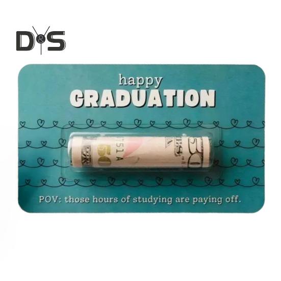 Držák na peníze k promoci třída 2025 Gratulujeme absolvente Držák na hotovost s plastovým obalem Dárková karta k promoci