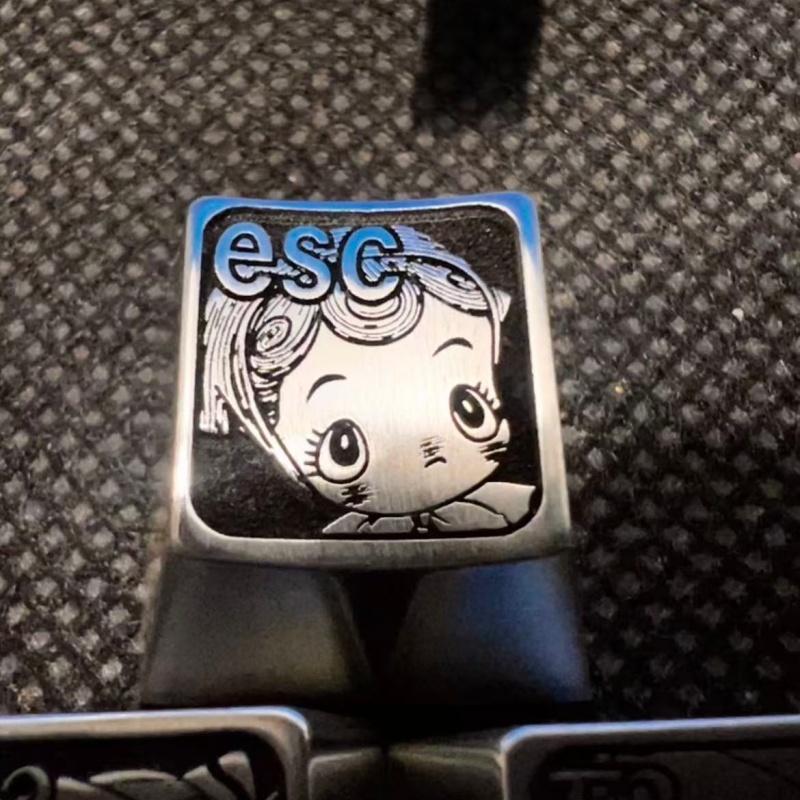 Anime Asuka Langley Soryu Neon Genesis Evangelion Metal Keyboard Cap Suit Machine Personalize Dstereoscopic Decoration Gift