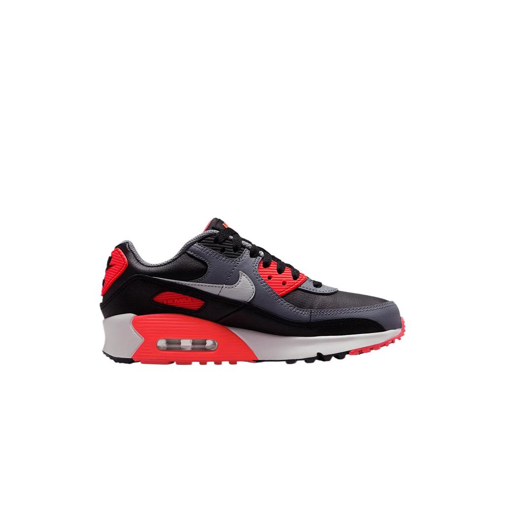 Nike Air Max 90 Comfortable Kids' Running Shoes Black/Cool Gray/Bright Deep Red/Photon Gray Kids' HF6358-005