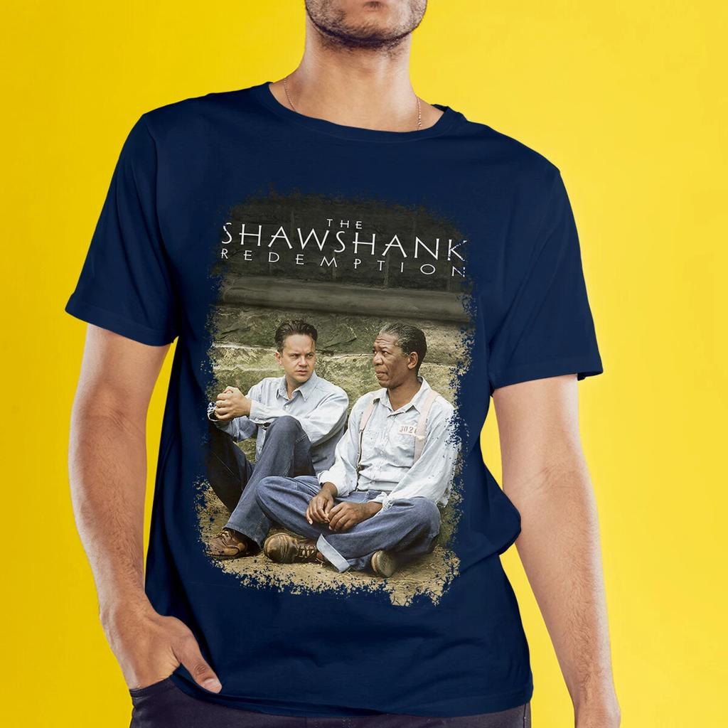 The Shawshank Redemption (1994) Movie Poster Inspired T-Shirt Retro 90s Tee Men's and Women's Same Crew Neck Pure Cotton T-shirt