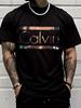 Unisex Lässiges Street Style T-Shirt Bedruckt mit Buchstaben und Stadtlandschaftsdesign Geeignet für Erwachsene Lässige Kleidung Sport Draußen