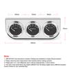 2INCH 52mm Triple gauge Kit Volt Meter Water Temp Gauge Oil press Gauge With Sensor 3 in 1 Car Gauge Kit Car Meter