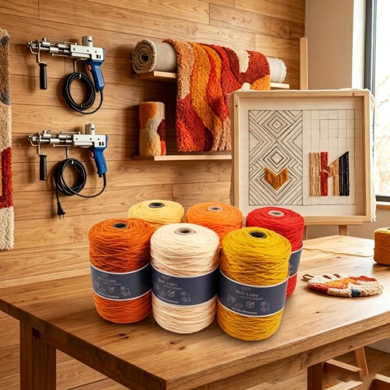 Long Time Use Tufting Yarn In Bright Color Great For Rugs And Decorative Textiles