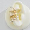 4Pcs/Set Vintage Imitation Pearl Ear Clip Earring for Women Classic Gold Color C-Shape Earcuff Earring Simple Daily Wear Jewelry