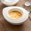 Matte Egg Shaped Ceramic Bowl Dining Plate Dessert Bowl Sashimi Plates Double Layered Soup Plate Serving Plates Dim Sum Dish