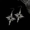 Women's Black Retro Gothic Cross Earrings with Oil Drip Style - Unique Dangle Accessories