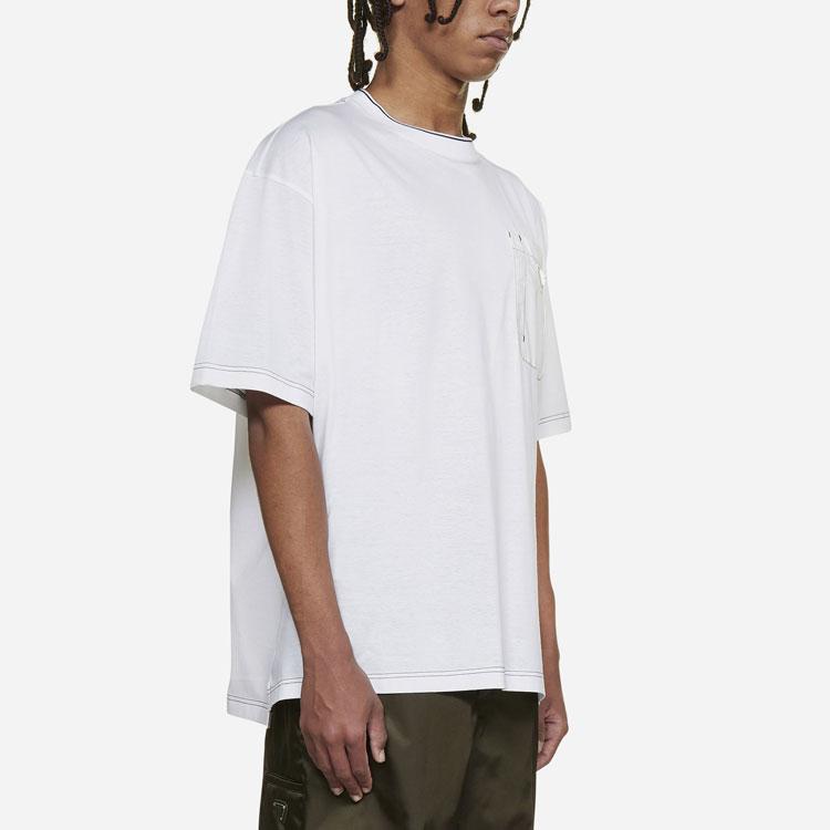 PRADA T-Shirts Men's White Crew Neck Moderate UJN79010D3-F0009