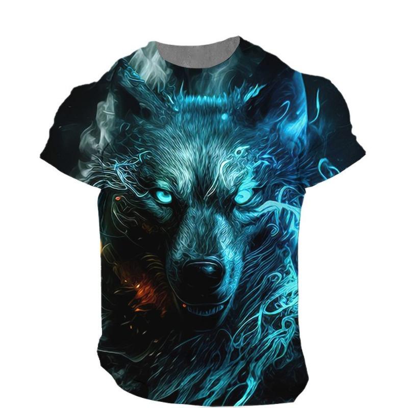 3D Printed Funny Horse Duck T-Shirt For Men Dog Chicken Graphic Tees Summer Casual Round