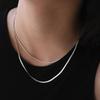 Another Layer Flat Chain Necklace (silver925)(2color)