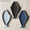 Saji Touki Banko Ware Grill Plate, Heat-Resistant Dish, Oven Safe, Approx. 28 x 16 cm, Fish Griller, Dark Blue, Made in Japan, 10-814