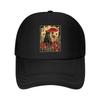 Black Cat Red Mushroom Forest Butterfly Vintage Art  Mesh Baseball Cap Hip Hop