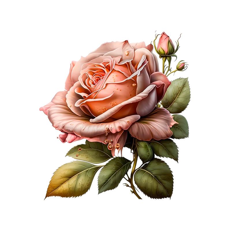 

T378# Красива червона троянда наклейка на вінілову наклейку автомобіля Водонепроникні декоративні наклейки автомобіля C-15cm-Longest Side