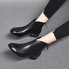 Winter Vintage Braune Lederstiefel Frau Keil Stiefeletten Mode Schleife Retro Schuhe Damen Reißverschluss Plateau Stiefel Weiblich