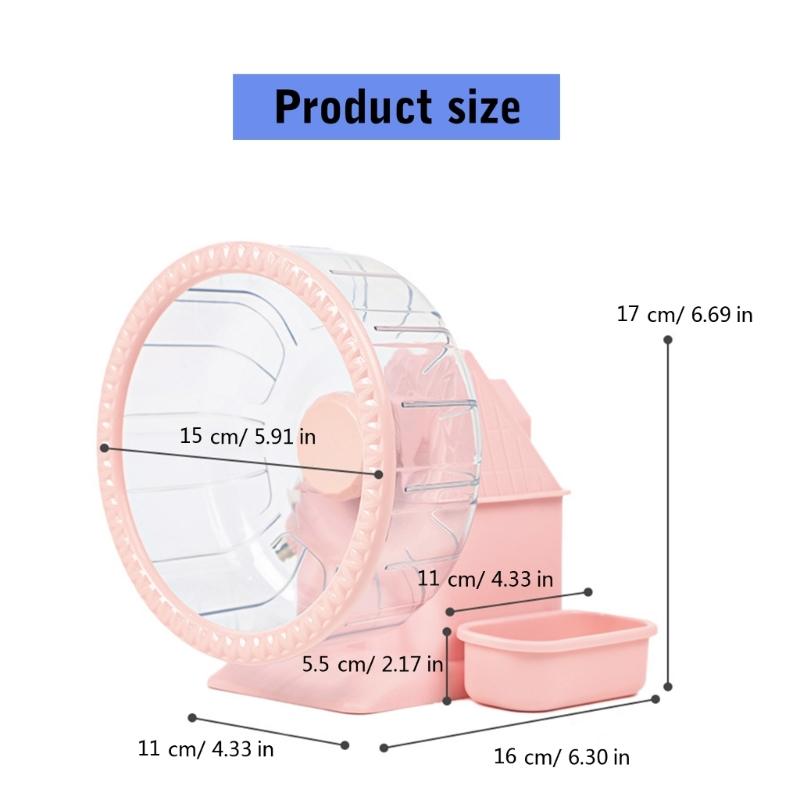 Silents Hamster Wheel Multifunctional Hamster Wheel Quite Running Spinner Wheel with Water and Food Solution