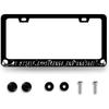 I Myself Am Strange And Unusual License Plate Frame Personalise License Plate Holder Front And Rear Car Tags Stainless Steel Auto Parts Funny License