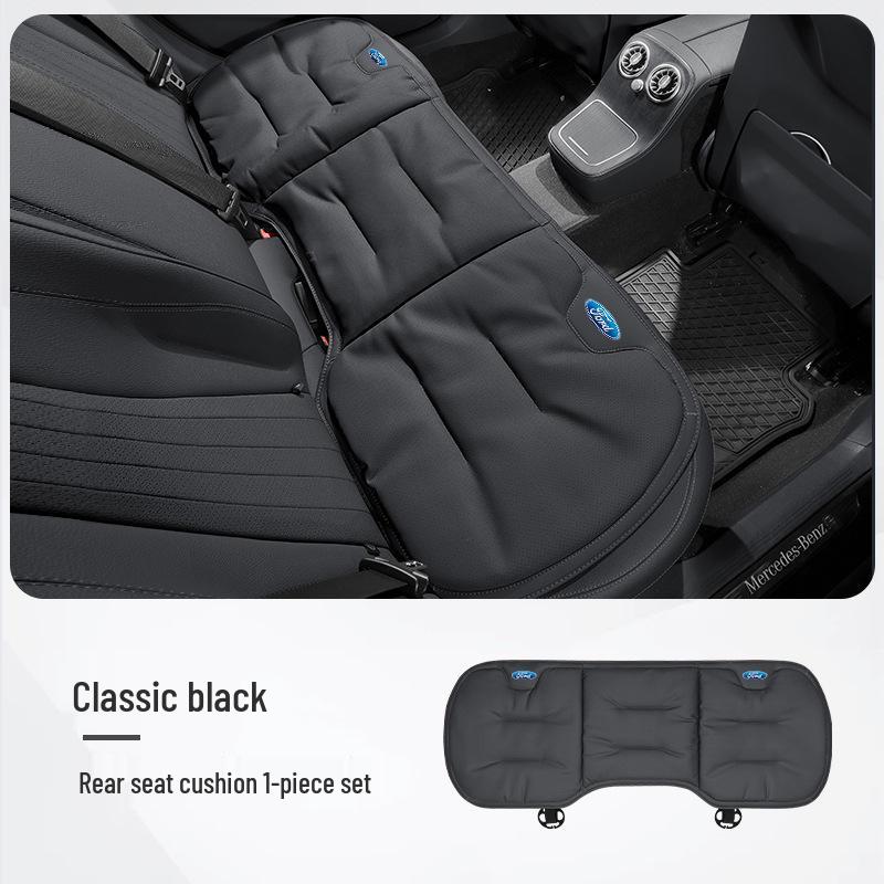 Ford Compatible Nappa Leather Car Seat Cushion: Focus, Escort, Edge, Escape, Kuga, Mondeo - All-Season Universal Fit
